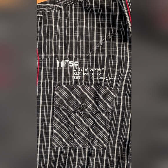 Trendy Black and White Plaid Button Down Shirt - Picture 4 of 6